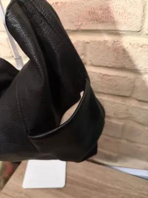 Vince Camuto Kimi Black Pebbled Leather Hobo Bag with Braided Chain Handle thumbnail 3