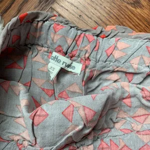 ⭐️Vintage Charlotte Russe Y2K Grey & Pink Geometric Print Ruffle Tube Maxi Dress thumbnail 3