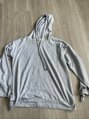 Michael Kors Light Gray Hooded Pullover Sweatshirt thumbnail 1