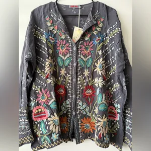 Johnny Was CASSIA BUTTON DOWN BLOUSE thumbnail 2