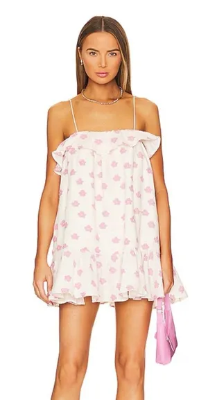 For Love & Lemons Olea Mini Dress in Pink thumbnail 1