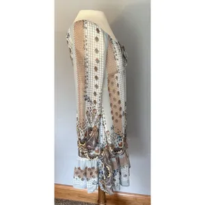 VTG Fire Los Angeles Dress Sz SMALL‎ Boho Peasant Fairy Sheer Festival Y2K Flowy thumbnail 7