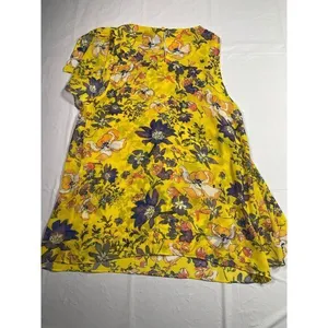 Anthropologie HD In Paris yellow floral ruffle‎ tank top blouse size 2 thumbnail 5