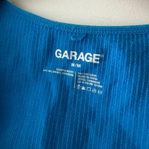 Garage Blue Seamless Ribbed V Neck Crop‎ Top thumbnail 6