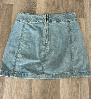 Free People Skirt Mini Denim thumbnail 1