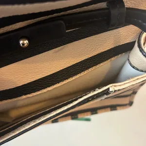 Kate Spade Purse 👜 - Beige and Black Stripe thumbnail 3