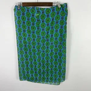 Aerie Green Blue Boho Floral Print Infinity Scarf Lightweight Sheer One‎ Size thumbnail 3
