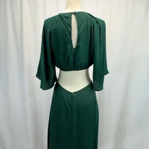 Reformation Benny Dress 4 Green Cut Out Flutter Sleeve Maxi Cali-Cool Bobo Chic thumbnail 8