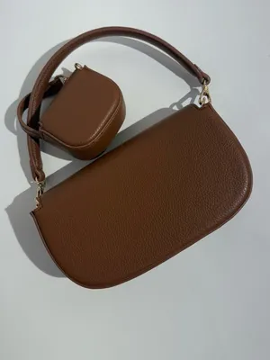 NWOT Maeve Embossed Saddle Shoulder Bag in Chestnut thumbnail 10