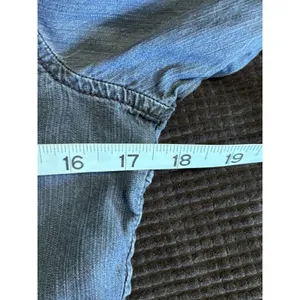 Maurices Long Sleeve Denim Shirt Button‎ Up Size M Pockets Gathered Collar thumbnail 5