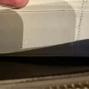 Gucci Calfskin Leather Sylvie Zip Wallet, ivory thumbnail 8