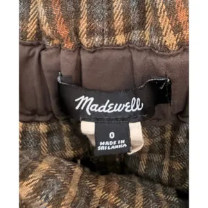 Madewell‎ Plaid Paperbag Waist Tapered Pants Size 0 High Rise Cropped Trouser thumbnail 7