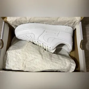 Nike Air Force 1 Low Triple White Sneakers | Women’s Size 9 Classic Clean Kicks thumbnail 8