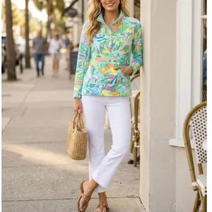 Lilly Pulitzer Captain Popover Knit Top in Sea Salt Sun Pockets MEDIUM thumbnail 3