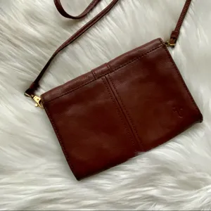 FRYE Ring Crossbody Purse Handbag Brown Leather thumbnail 7