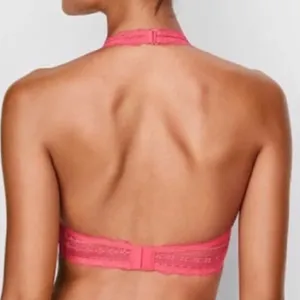 Victoria's Secret Women's Size Medium Lace Bralette Halter Cameilla Rose Pink thumbnail 2