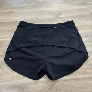 Lululemon Speed Up High-Rise Short 4" Long Women Size 8 Black thumbnail 3