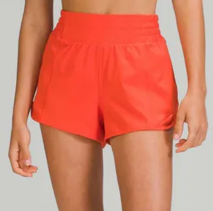 Lululemon Hotty Hot High Rise Athletic Shorts Autumn Red Orange 12 thumbnail 1