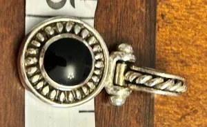 925 Sterling Silver Pendant black cute lot f97 thumbnail 1