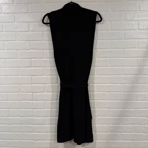 Calvin Klein Black Belted Sleeveless Cardigan Belted Duster thumbnail 8
