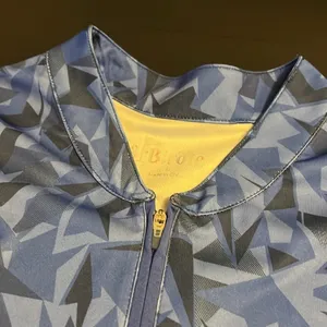 18Birdies Womens Golf Tank Top Blue Geometric Camo Quarter Zip Large‎ thumbnail 2