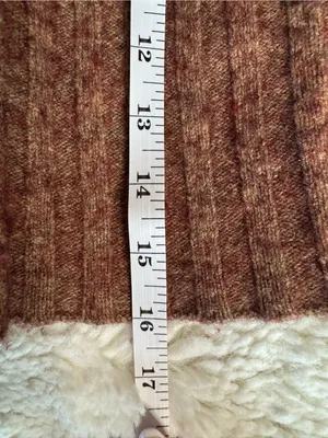 Madewell Cropped Ribbed Mock Neck Sweater – Size M – Rust/ Burnt Orange thumbnail 4