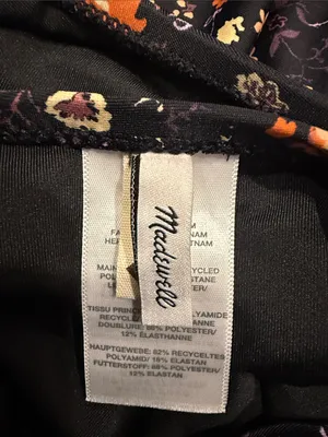 Madewell women’s floral square neck tank one piece swimsuit size 3X . thumbnail 5