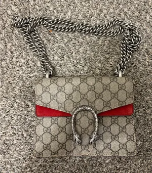 Gucci GG Supreme Dionysus Mini Bag with red accent thumbnail 1