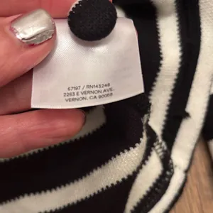 Reformation Lennox Knit Top Striped Black and White Women's Top thumbnail 5