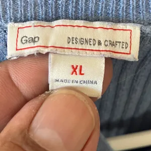FINAL MARKDOWN Vintage GAP Light Blue Knit Sweater XL thumbnail 2