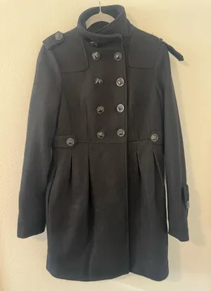 Rudsak Wool Blend Coat Jacket Military Winter Black Size Medium *READ* thumbnail 1
