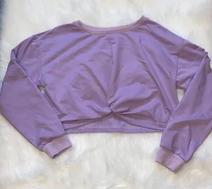 Romwe Purple Long Sleeve Top thumbnail 1