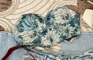Floral Corset V line Corset top thumbnail 1