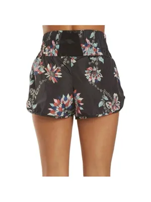 Free People Black Floral Athletic Shorts The Way Home XS thumbnail 2