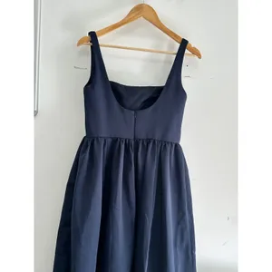 Jenny Yoo Navy Blue Square Neck A-Line Midi Dress Size 8 Formal Bridesmaid thumbnail 2