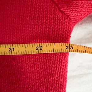 The Quacker Factory Vintage Festive Red Holiday Cardigan‎ Size Large EUC thumbnail 3