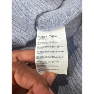 Club Monaco Womens Blue Wool Alpaca Blend Mock Neck High Low Sweater XS thumbnail 5