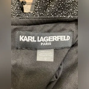 NEW KARL LAGERFELD Paris BLACK SHIFT DRESS - SIZE 12 thumbnail 6