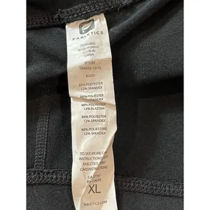 Fablectics Cropped Inspirational Wording Black Leggings XL thumbnail 5