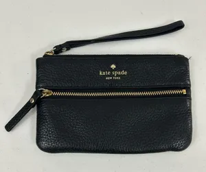 Kate Spade Black and Gold Wristlet thumbnail 1