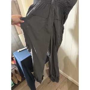 Free People FP Movement Hot Shot Jumpsuit Charcoal Gray Large Zip Front Romper thumbnail 5
