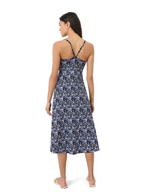 Pact Fit & Flare Midi Dress Floral Blue Cotton XS thumbnail 2