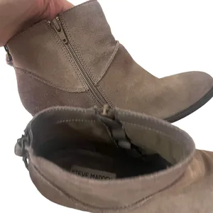 Steve Madden Women's Size 8M Milaan‎ Suede Brown Heeled Booties Boots thumbnail 8