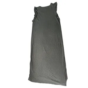 Universal Thread Gray Cotton Maxi Dress Small Ruffle Sleeves Side Slit Casual thumbnail 6