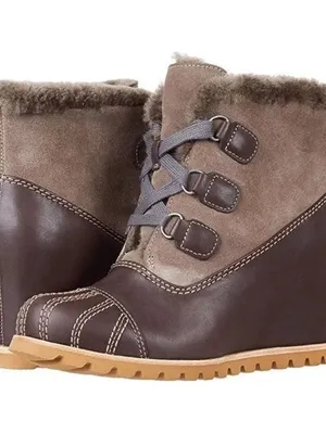 UGG women brown suede leather platform wedge Alasdair boots US 6.5 thumbnail 4