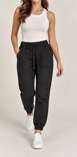 Buffalo David Bitton Black Tencel Utility Jogger Pants Size S thumbnail 1