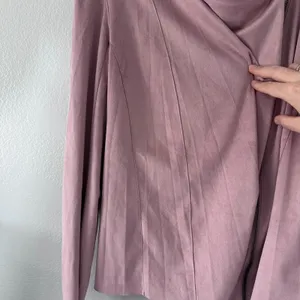 Mote Women's Jacket Size L-XL Soft Faux Suede Drape Pink Dusty‎ Long Sleeve thumbnail 11