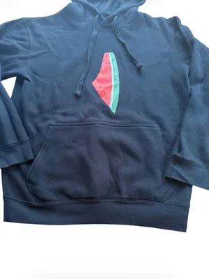 Wear The Peace Black Watermelon Palestine Map Pullover Hoodie Sweatshirt Small thumbnail 3
