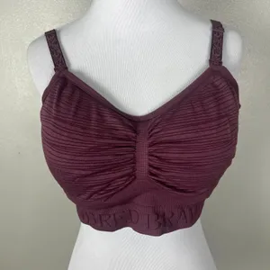 Kindred Bravely Nursing Bra Womens Large Purple Wireless Lined Back Closure L‎ thumbnail 2