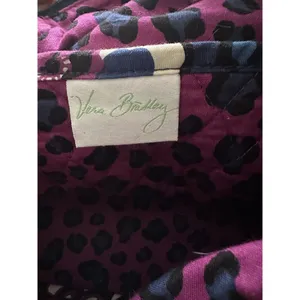 Vera Bradley African Violet Purple and Blue Mandy Tote Shoulder Bag With Pockets thumbnail 6
